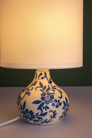 Handcrafted Ceramic Table Lamp with Linen Shade