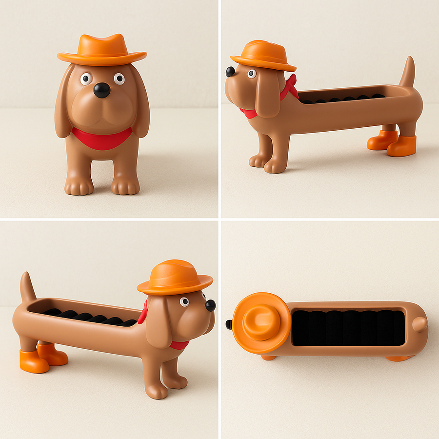 Resin Dog-Shaped Ring Organizer Jewelry Holder for Rings