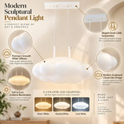 Coral Tree Modern Sculptural Cloud LED Pendant Light – White