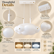 Coral Tree Modern Sculptural Cloud LED Pendant Light – White