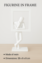 Elegant White Resin Abstract Table Decor Sculpture