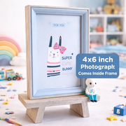 Coral Tree Wooden Photo Frame with Stand | Fits 4×6 Inch Photo | 22 × 15 cm Tabletop Frame | Kids Room, Nursery & Study Table Décor | Natural Wood Finish