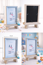 Coral Tree Wooden Photo Frame with Stand | Fits 4×6 Inch Photo | 22 × 15 cm Tabletop Frame | Kids Room, Nursery & Study Table Décor | Natural Wood Finish