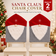Santa Claus Christmas Chair Cover Set of 2 | Festive Dining Chair Covers