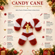 Candy Cane Christmas Wall Hanging Decoration