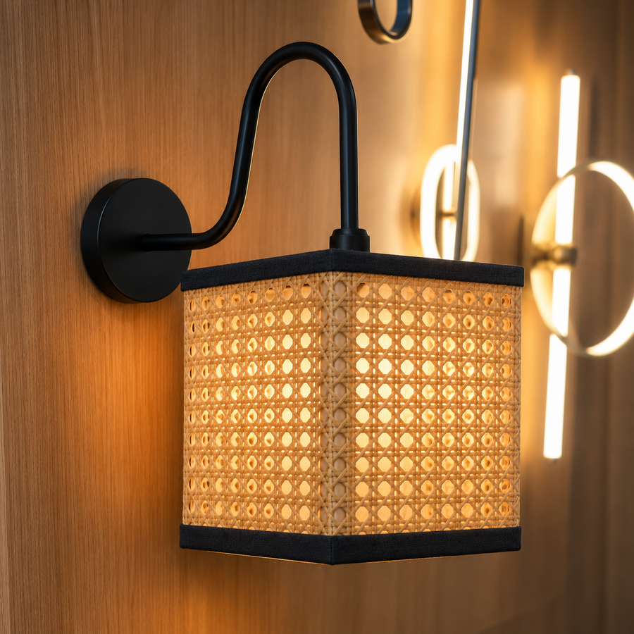 Coral Tree Modern Bamboo Wall Light | E27 Wall Lamp | Beige Metal Finish | Decorative Wall Sconce for Bedroom, Living Room & Hotel