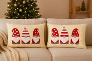 16 x 26 CM set of 2 Tree Embroidery velevt pillow with filler