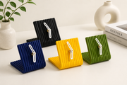 Modern Ribbed Table Clock for Desk & Bedside | Minimalist Decorative Analog Clock | Compact 9 x 9 x 9 cm