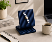 Coral Tree Modern Table Clock | Ribbed Design Desk Clock | Yellow Decorative Clock