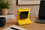 Coral Tree Modern Table Clock | Ribbed Design Desk Clock | Yellow Decorative Clock