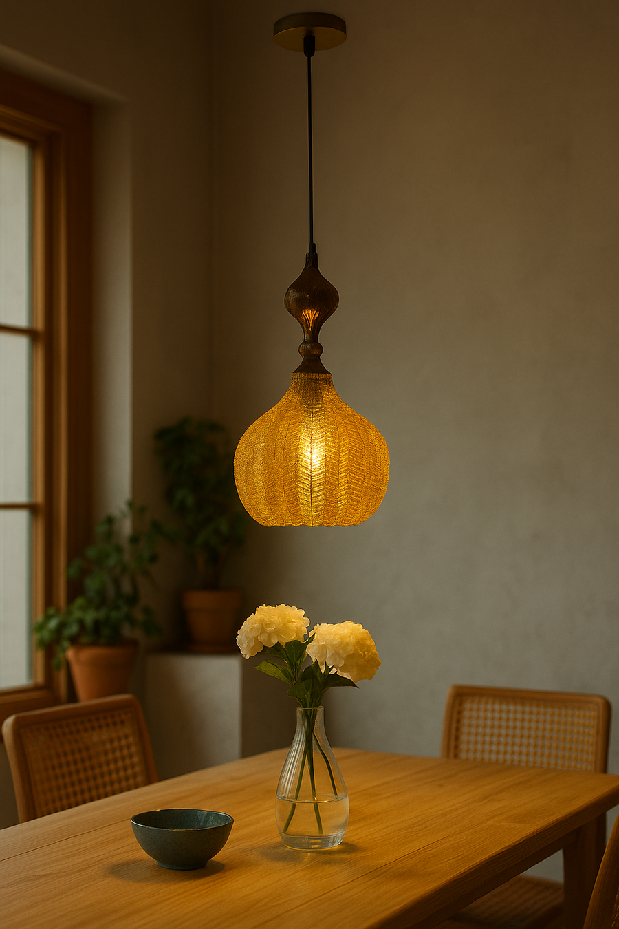 Simple Modern Wrought Iron Glass pendant light