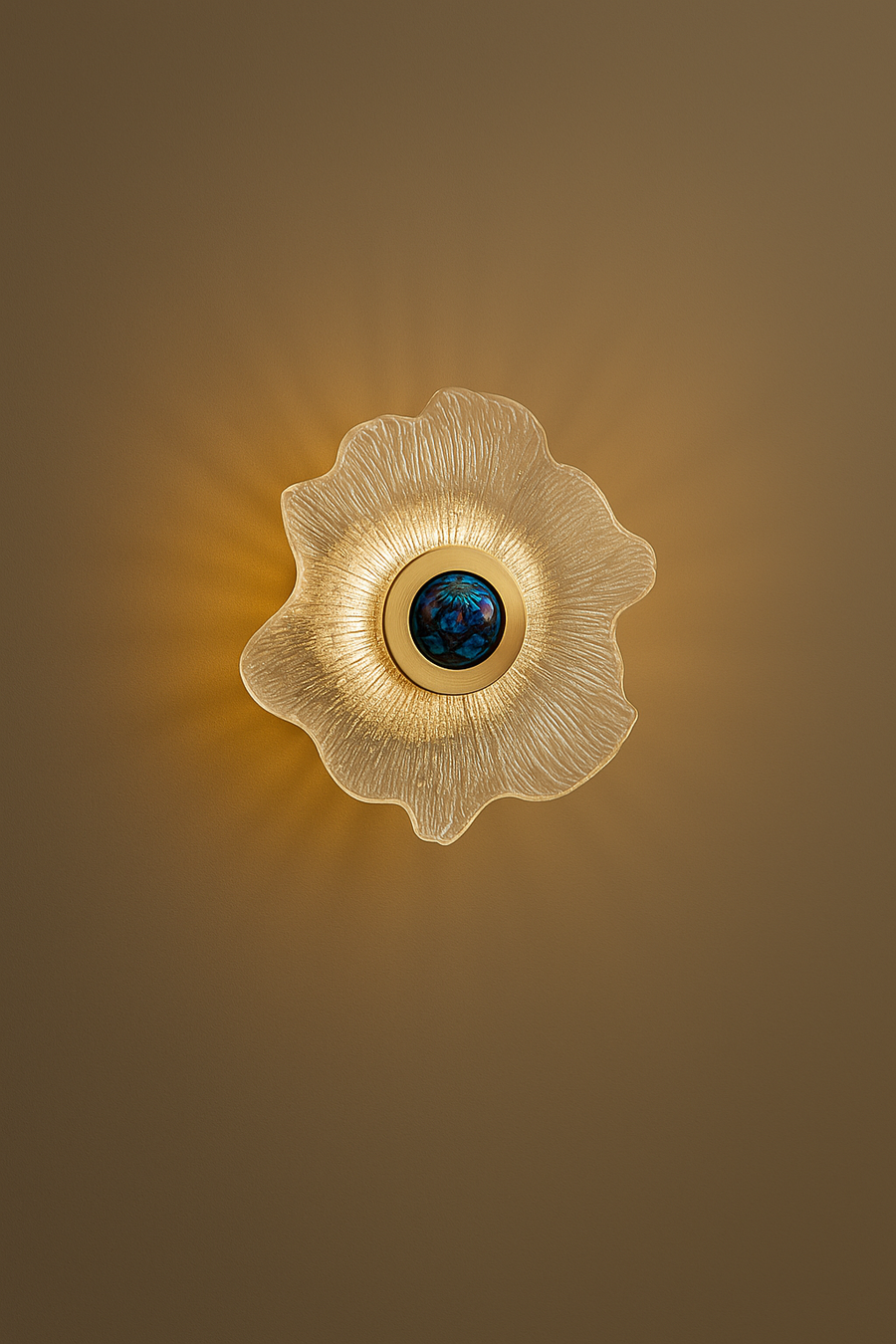 Crystal LED  Flower Glass Style Wall Light