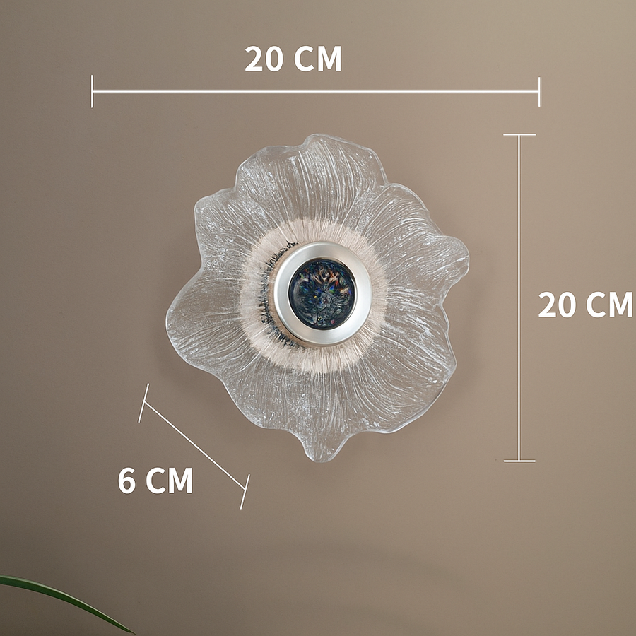 Crystal LED  Flower Glass Style Wall Light