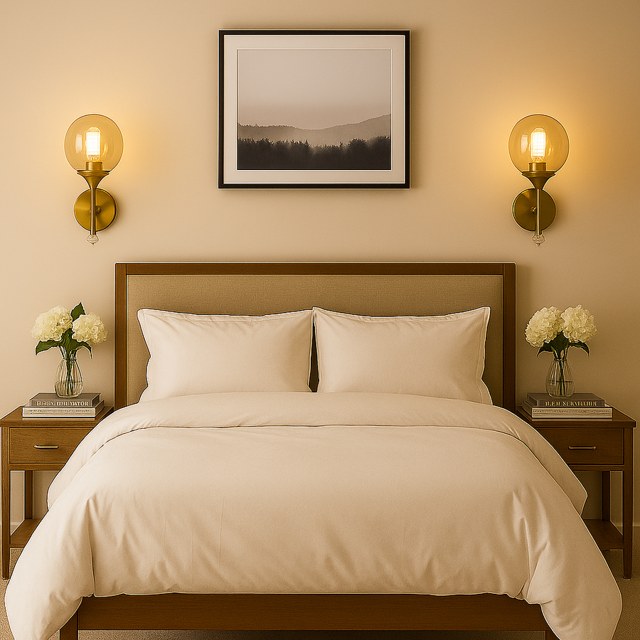 The Wall Lamps modern Clear Glass Led Wall Lamp