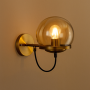 Retro Indoor Wall Light with Glass Shade