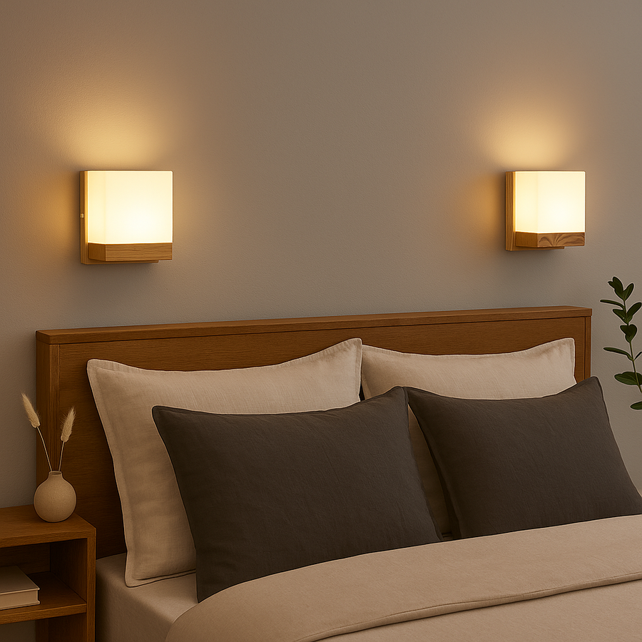 LED Wall Lamp 360 Degree Rotation Adjustable Bedside Light – Coral