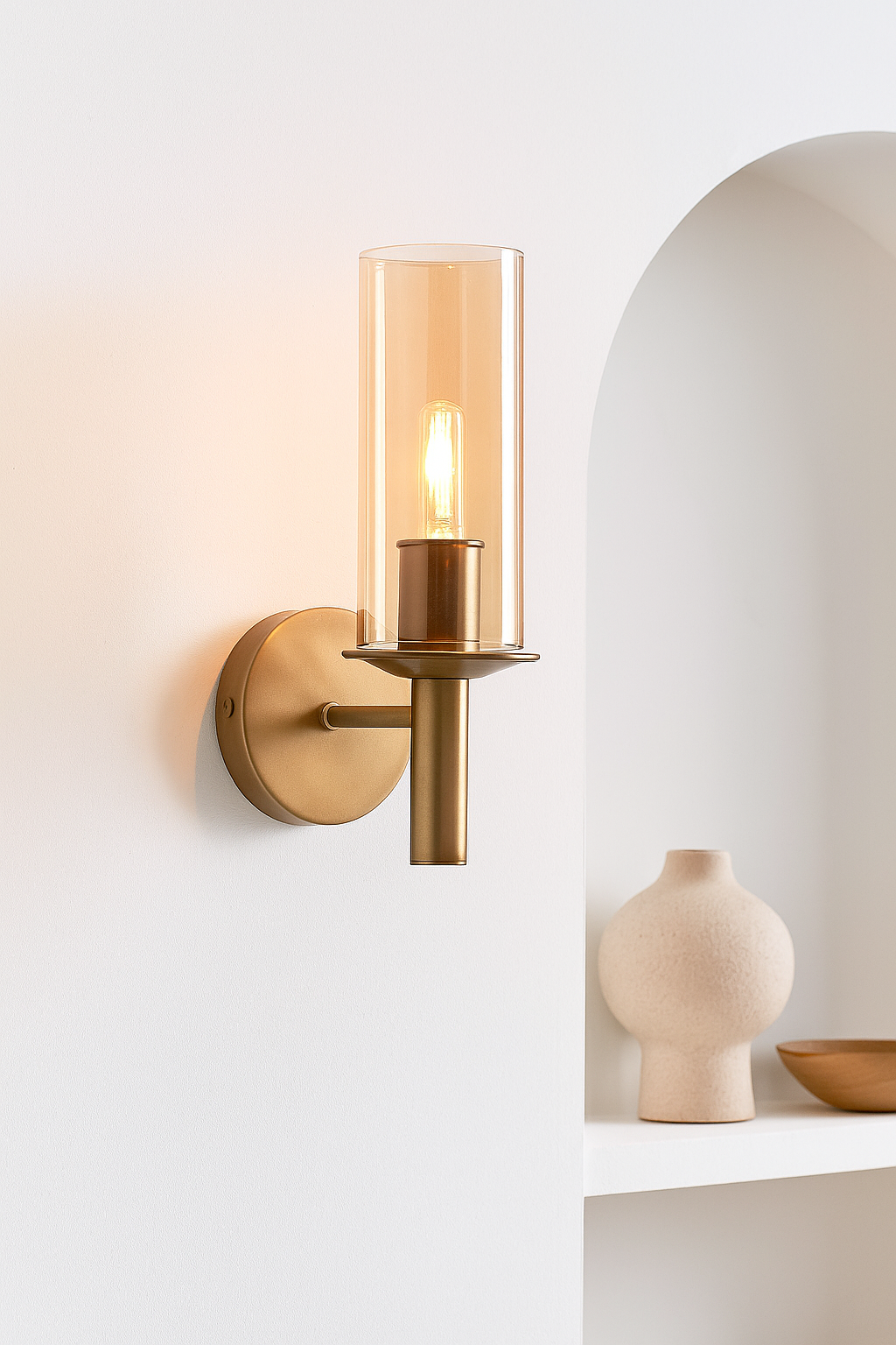 Designer Antique Brass Finish Wall Light