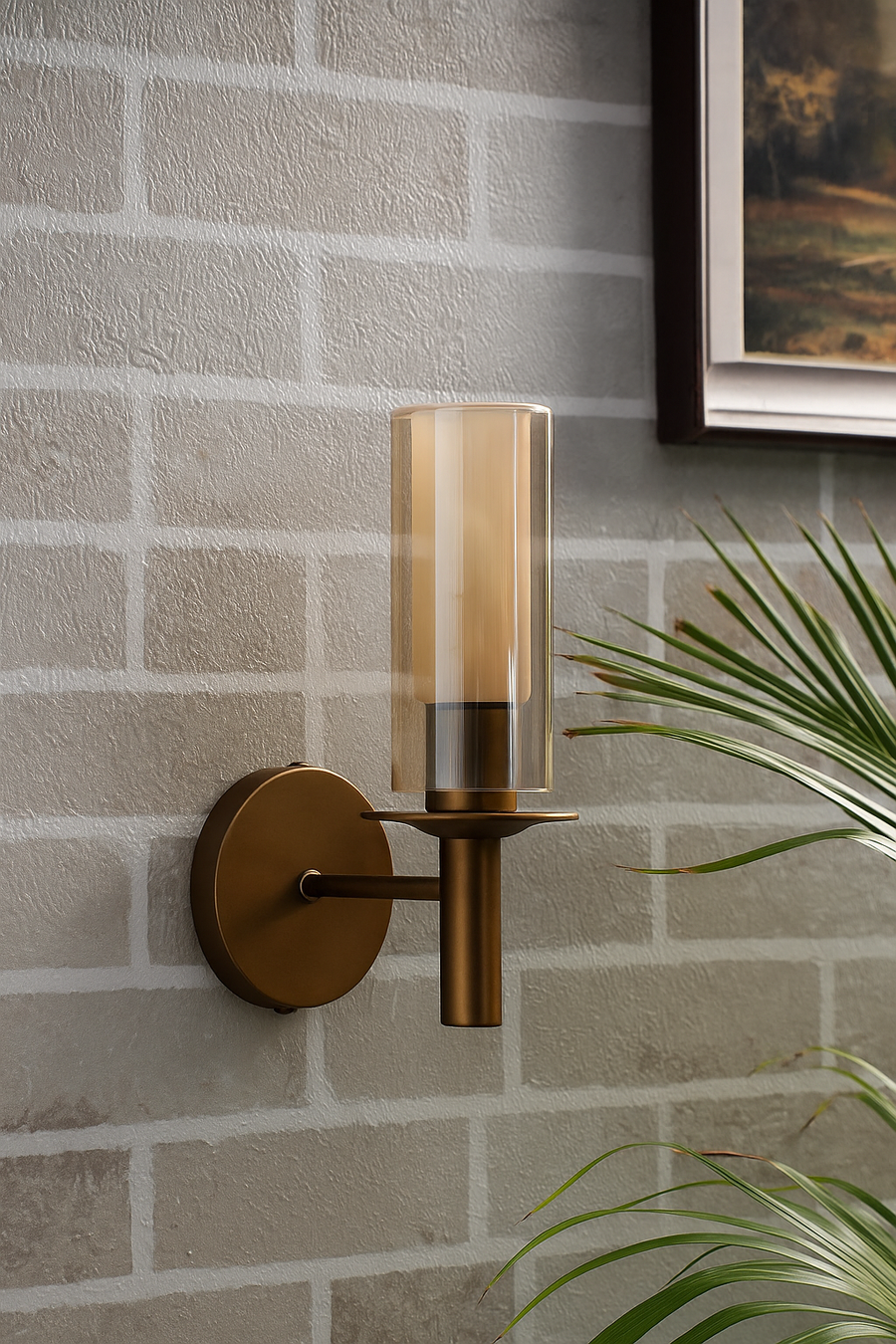 Designer Antique Brass Finish Wall Light