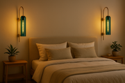 Designer Sunset Glass Wall Light-Amber