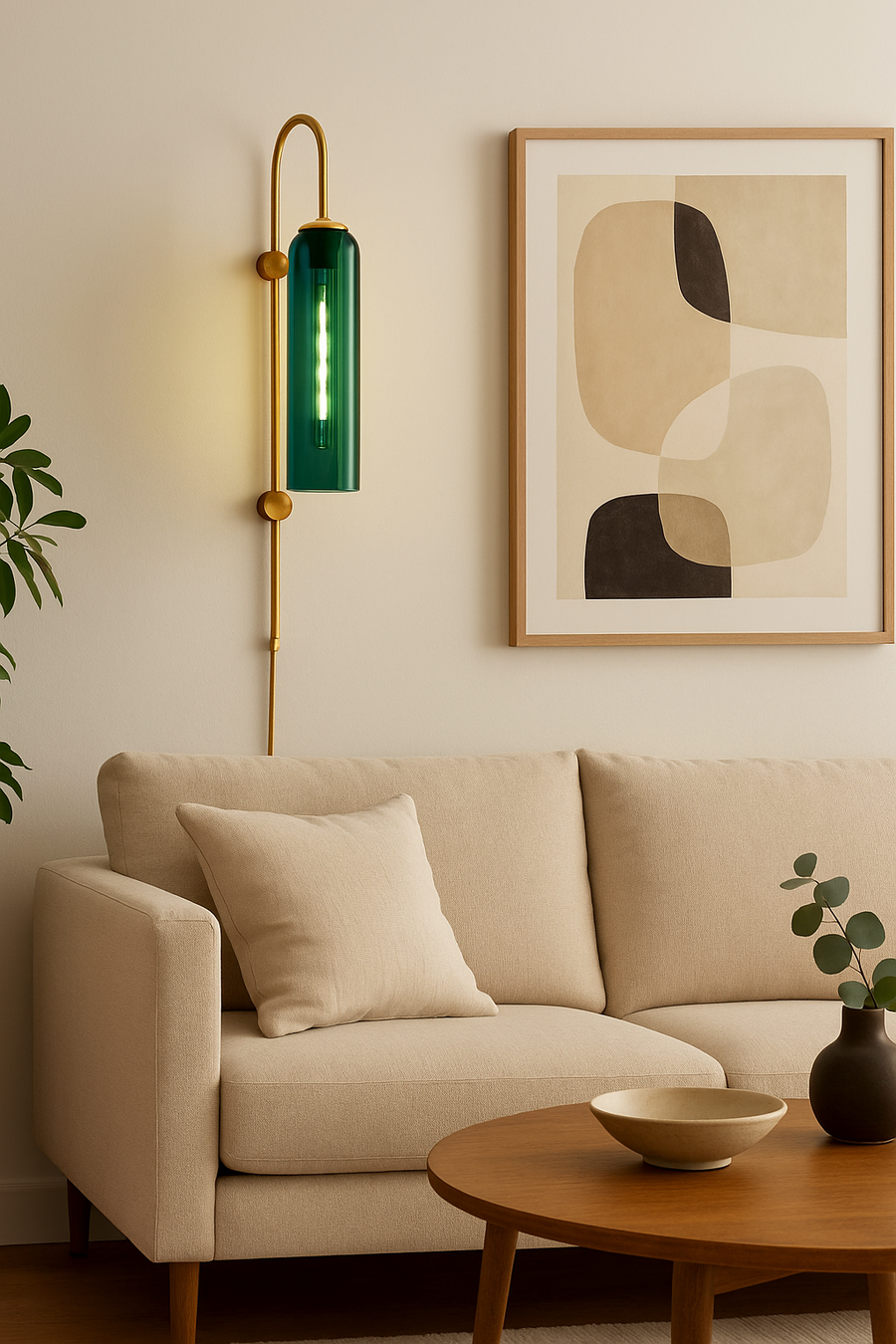 Designer Sunset Glass Wall Light-Amber