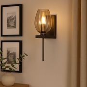 Opera Amber Glass Wall Light