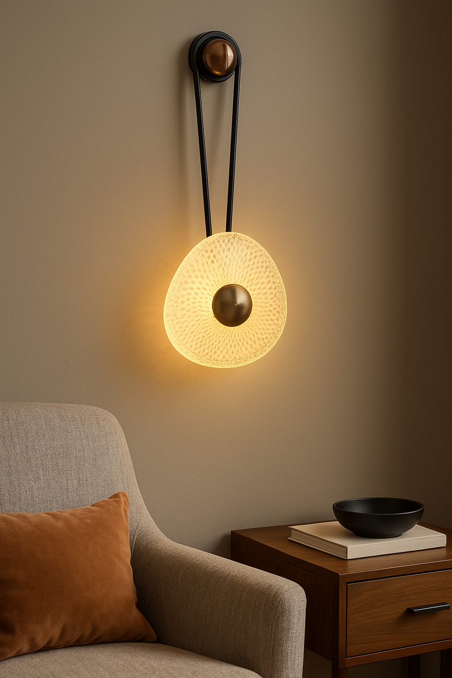 Iron Aluminum Round LED Wall Sconce Light B260-BK