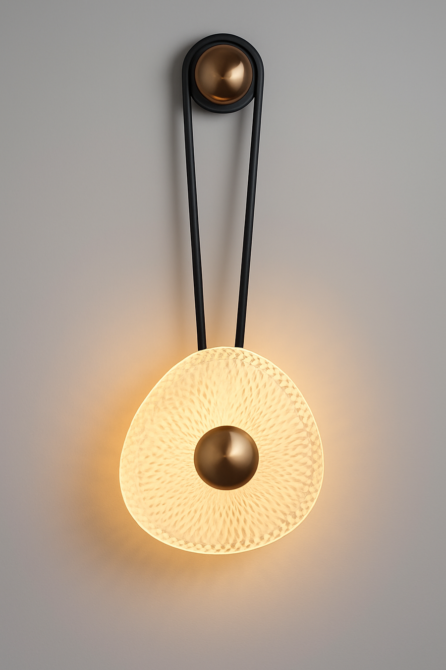 Iron Aluminum Round LED Wall Sconce Light B260-BK