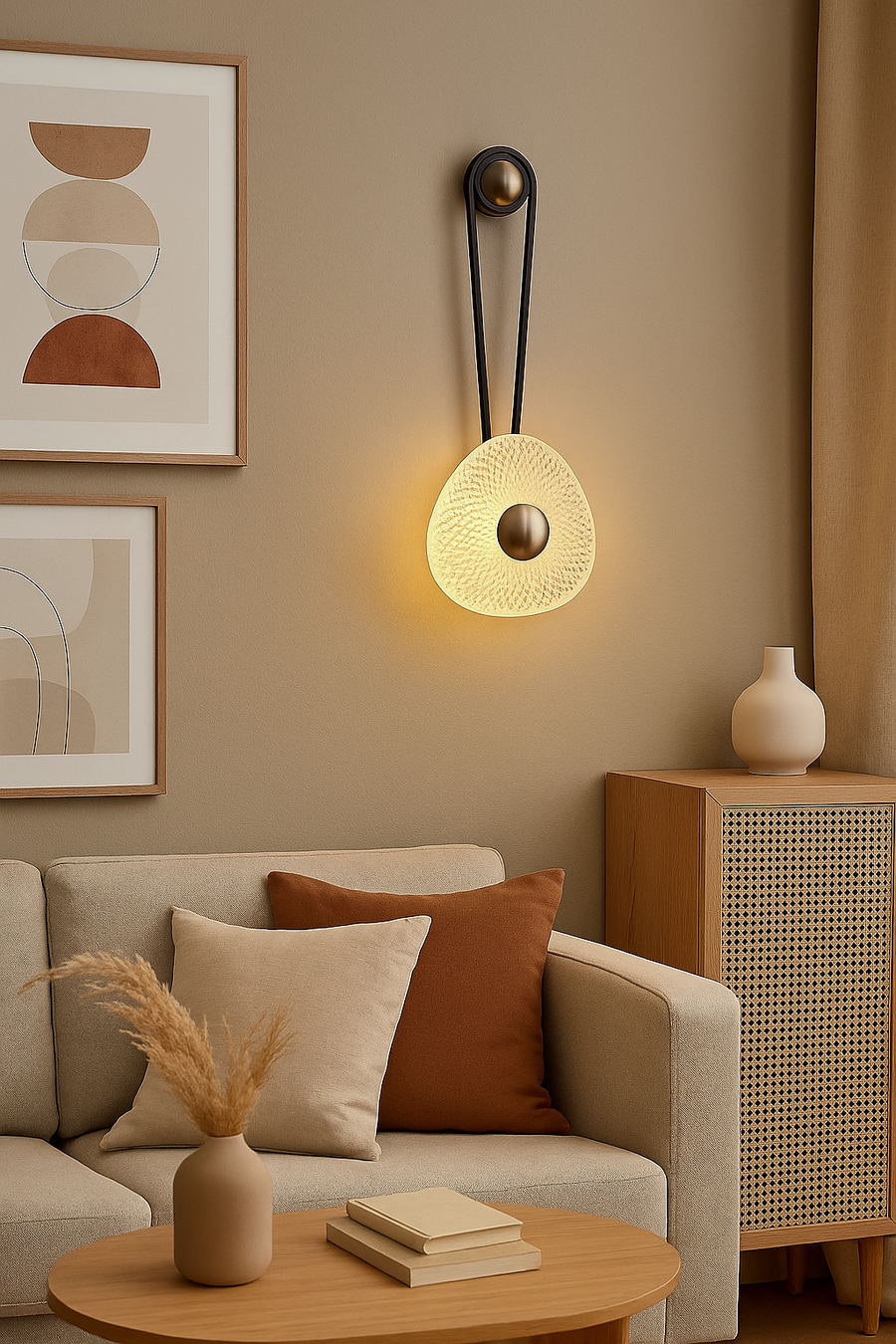 Iron Aluminum Round LED Wall Sconce Light B260-BK