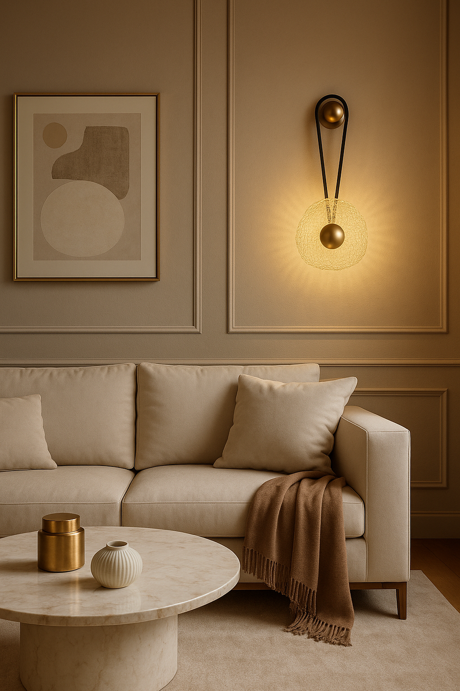 Iron Aluminum Round LED Wall Sconce Light B260-BK