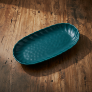 Coral Tree Ceramic Oval Serving Platter Tray – Textured Gloss Finish