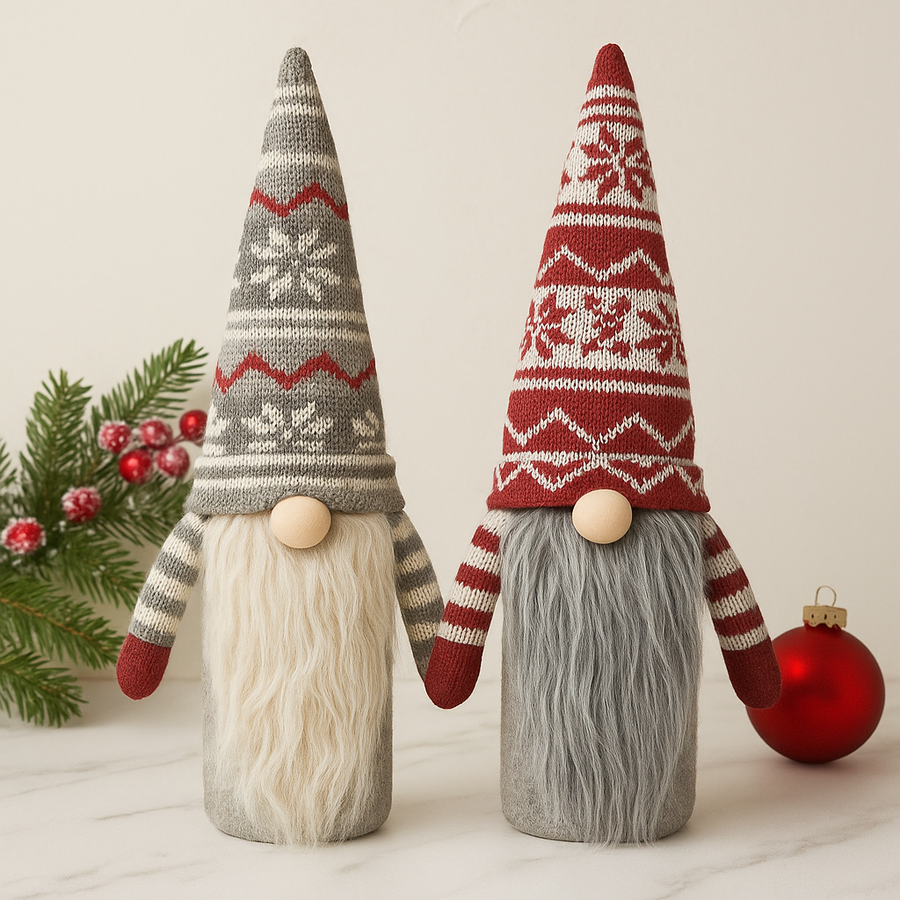 Coral Tree Knitted Christmas Wine Bottle Cover – Nordic Gnome Design