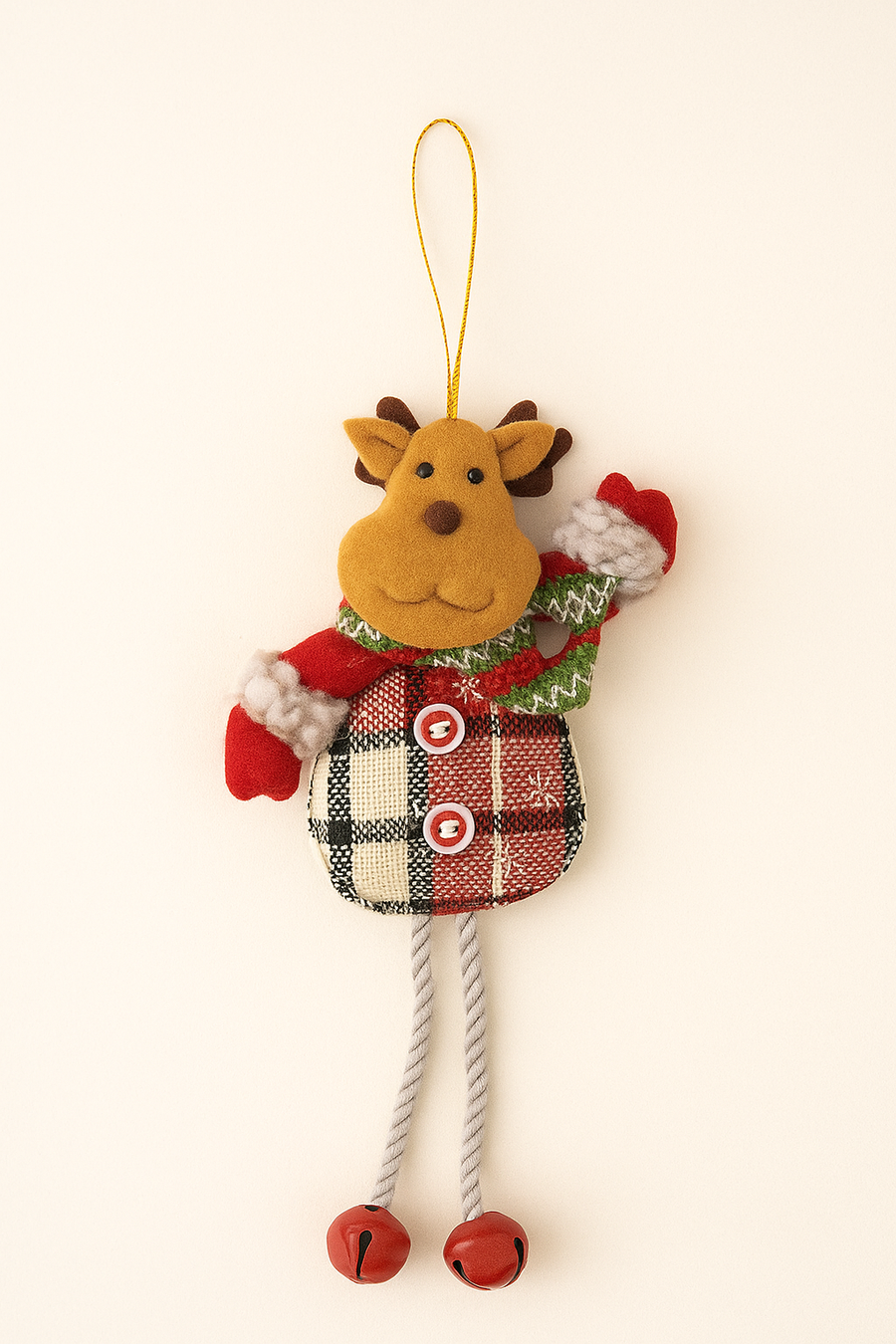 Coral Tree Set of 3 Christmas Ornaments – Santa, Reindeer & Snowman