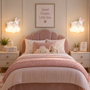 Coral Tree Rabbit on Cloud LED Wall Light for Kids Room | Cute Bunny Decorative Wall Lamp with 3 Colour Changing Light – Warm White, Off White & White | 24W LED Light for Bedroom, Nursery & Playroom