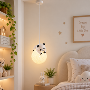 Coral Tree Astronaut Moon Pendant Light for Kids Room | Astro Space Theme Hanging Ceiling Light with Glowing Moon Globe | Decorative Light for Boys & Girls Bedroom, Nursery & Playroom