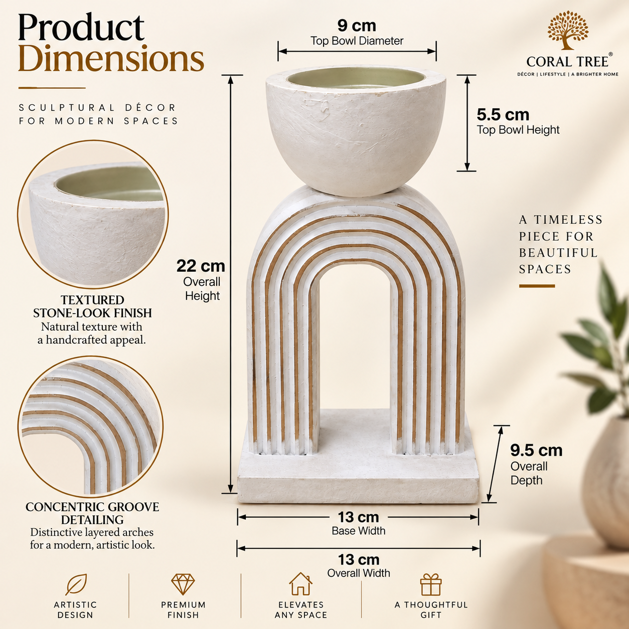 Minimalist pillar candle holder