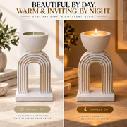 Minimalist pillar candle holder