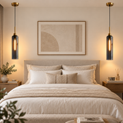 Modern Smoke Glass Pendant Light with Gold Finish & T30 Bulb | Adjustable Hanging Ceiling Lamp (41 cm Shade)