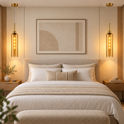 Modern Glass Pendant Light with Gold Finish & T30 Bulb | Adjustable Hanging Ceiling Lamp (41 cm Shade)