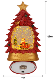 Coral Tree LED Christmas Snow Tree Light with Glitter Effect