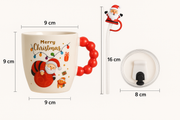 🎅 Festive “Merry Christmas” Santa Mug with Straw & Lid Set