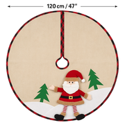 Christmas Tree Skirt with Santa Design – 120 cm Diameter