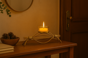 Coral Tree Golden Wire T-Light Candle Holder with Glass Cup – Elegant Home Décor for Living Room, Puja & Festive Decoration