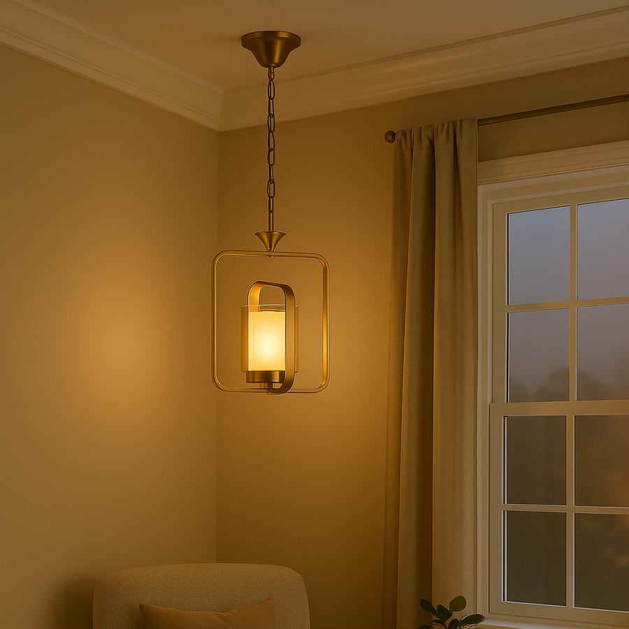 Square Metal Pendant Light