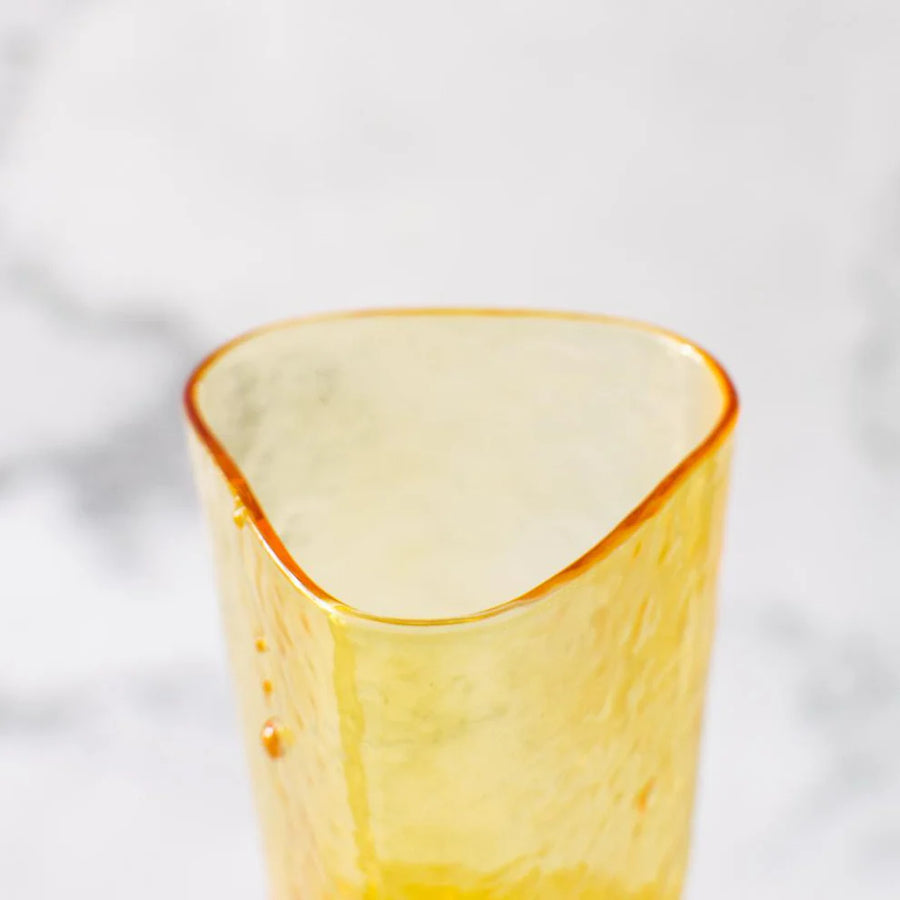 Coral Tree Amber Champagne Flute Set of 2 | Designer Stem Glass | 170 ml