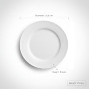Coral Tree Ceramic Dinner Plate | Ribbed Texture Serving Plate | 26.8 cm Large Plate