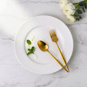 Coral Tree Ceramic Dinner Plate | Ribbed Texture Serving Plate | 26.8 cm Large Plate