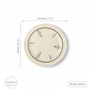 Coral Tree Ceramic Serving Plate | Leaf Design with Handmade Wavy Edge | 21 cm Dinner Plate