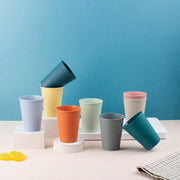 Coral Tree Wheat Straw Drinking Glass Set of 4 | Eco-Friendly Reusable Cups | 425 ml