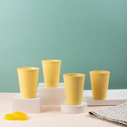 Coral Tree Wheat Straw Drinking Glass Set of 4 | Eco-Friendly Reusable Cups | 425 ml
