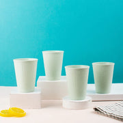 Coral Tree Wheat Straw Drinking Glass Set of 4 | Eco-Friendly Reusable Cups | 425 ml
